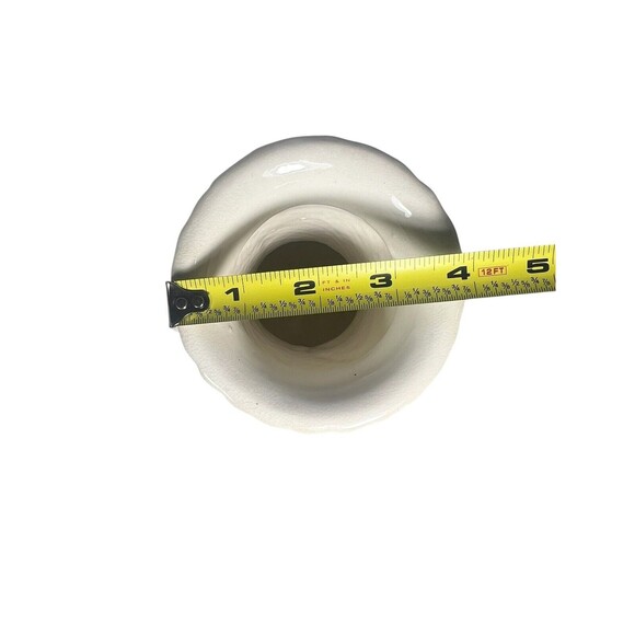 VTG Double Handled Porcelain Vase Raised Floral Diamond Cut Japan Set Of 2 *READ - Picture 9 of 12